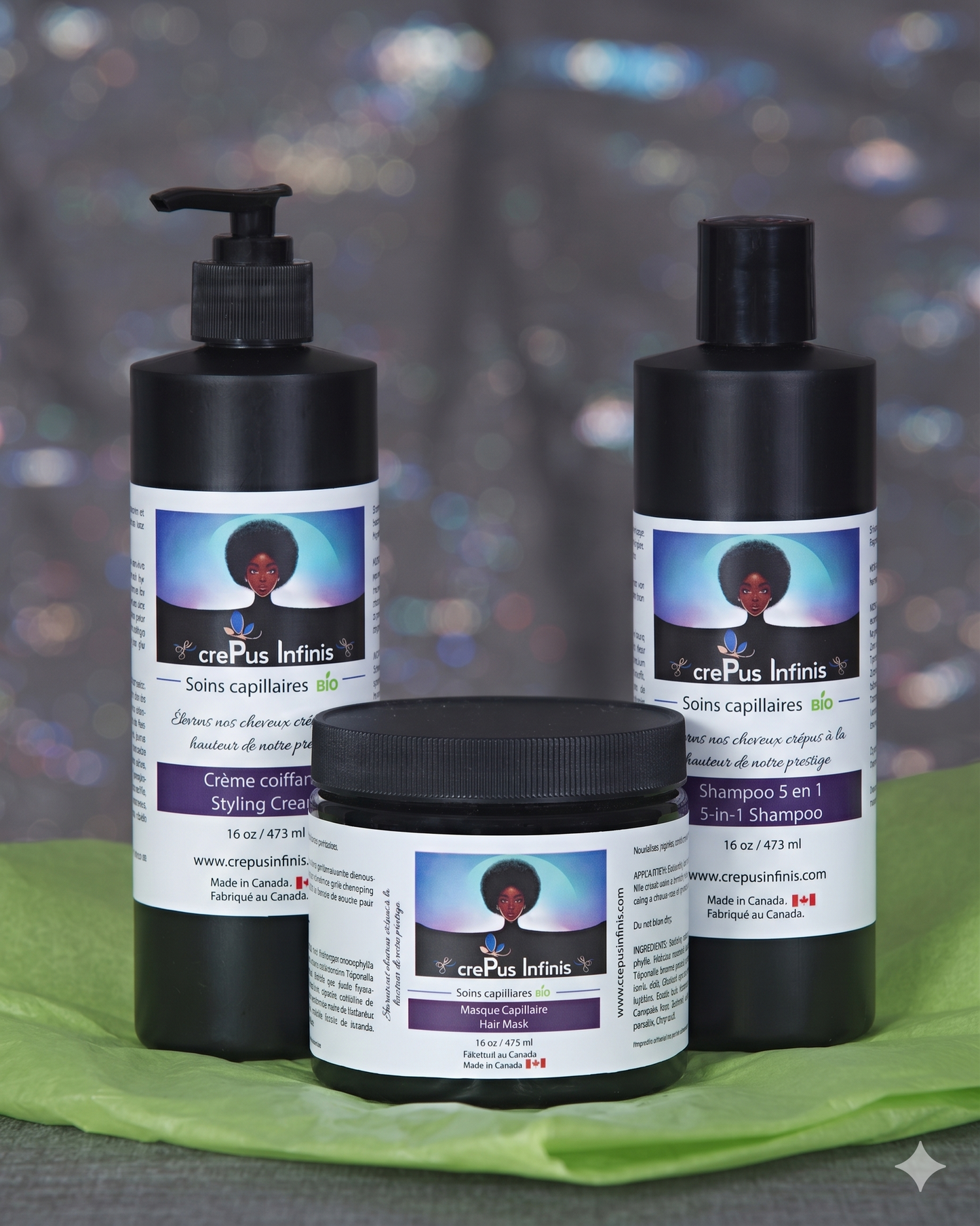 Bundle Essentiel — Shampoo + Masque + Crème Coiffante