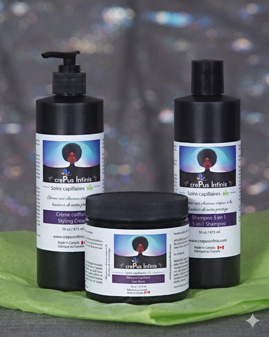 Bundle Essentiel — Shampoo + Masque + Crème Coiffante