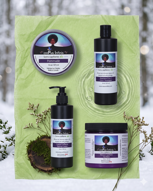 Bundle Protection Complète — Shampoo + Masque + Crème + Pommade