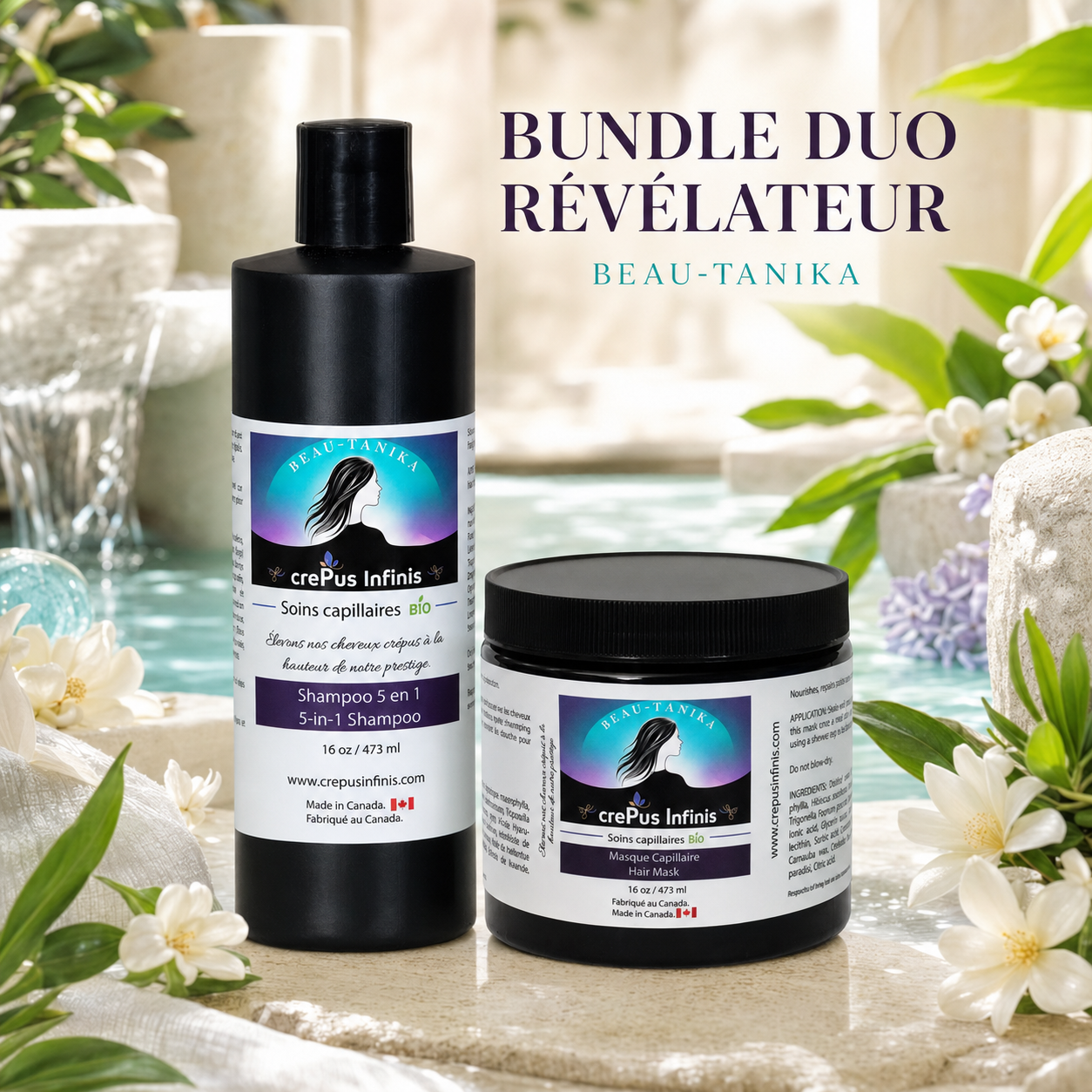 Bundle Duo Révélateur BEAU-Tanika — Shampoo + Masque