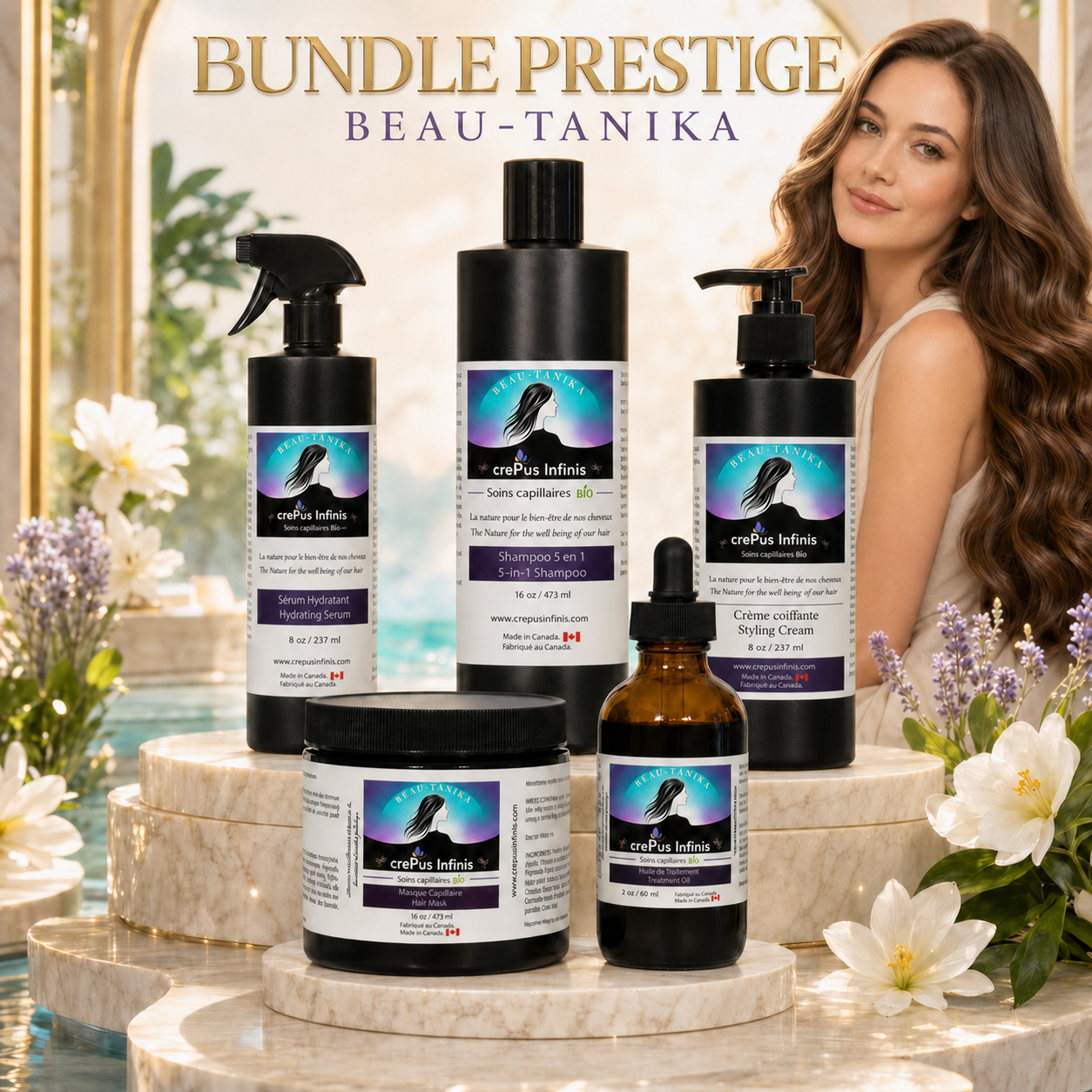Gamme BEAU-Tanika Bundle Prestige — 5 Produits Bio crePus Infinis
