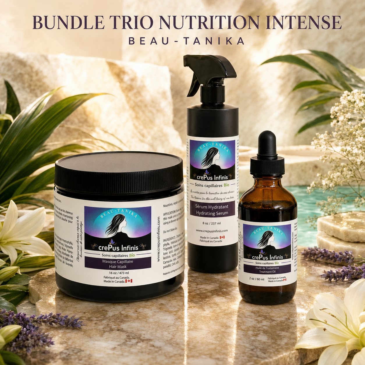 Bundle Trio Nutrition Intense BEAU-Tanika — Masque + Sérum + Huile